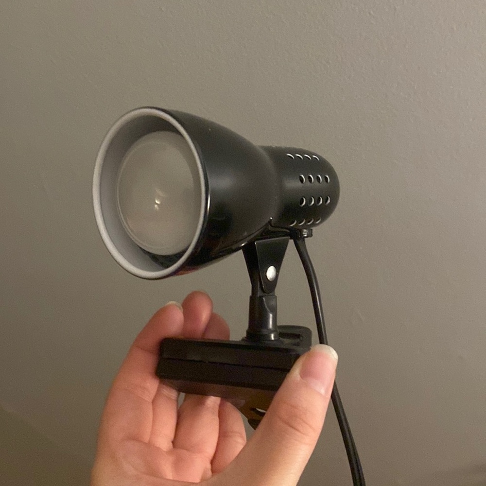 Clip on reading/study lamp